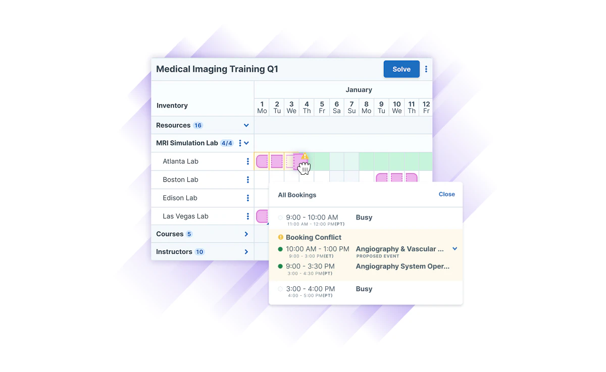 screenshot of Administrate Training Management